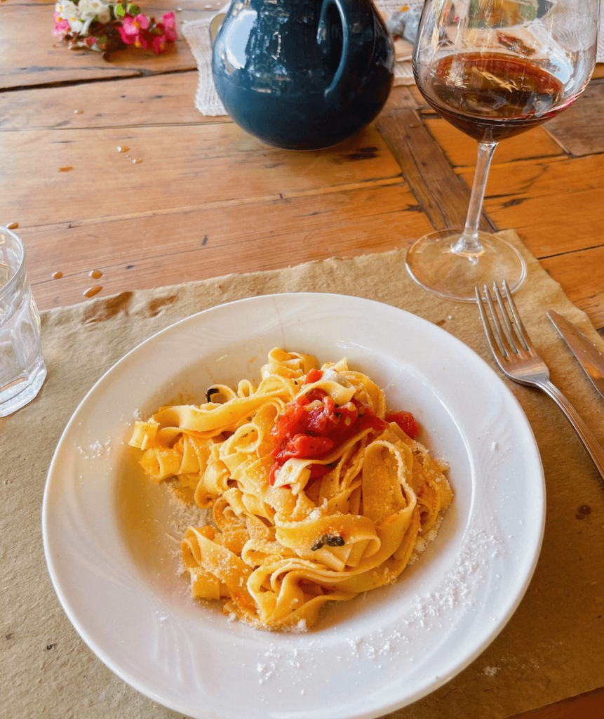 homemade pasta in tuscany