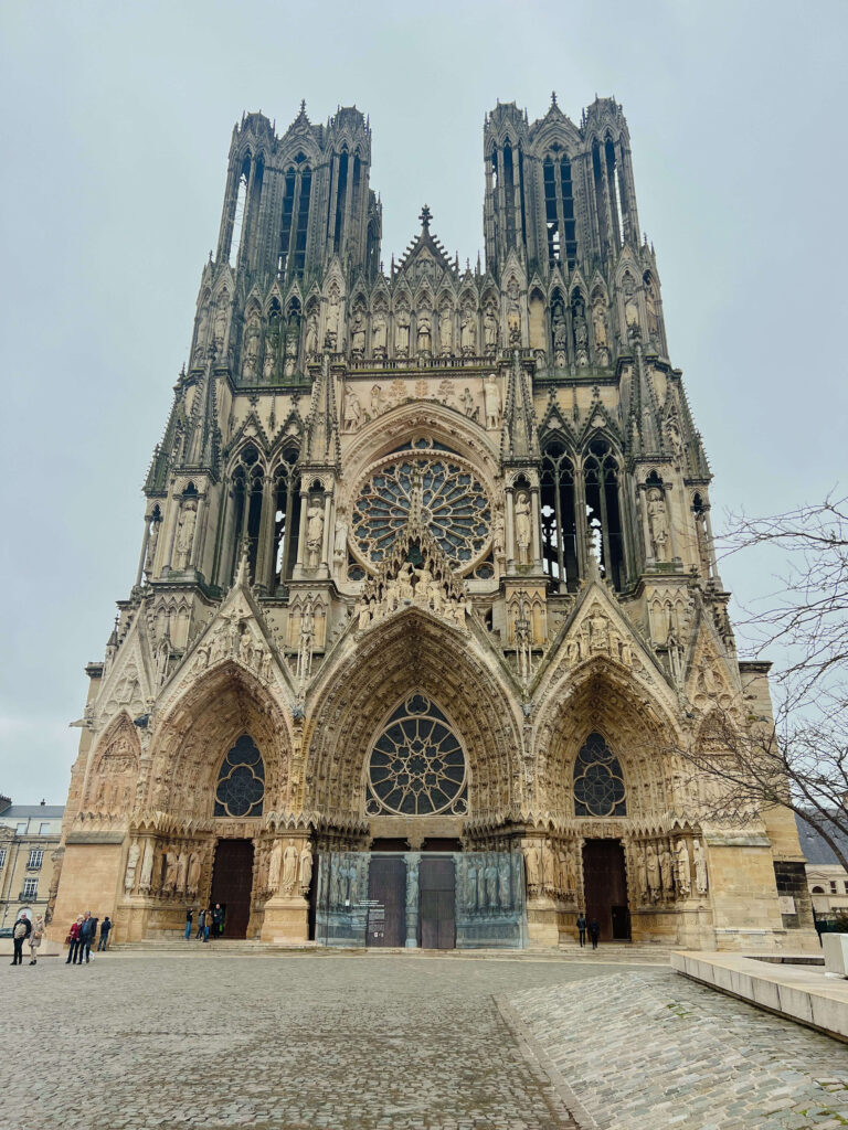 Notre Dame Cathedral in Reims, visiting champagne France
