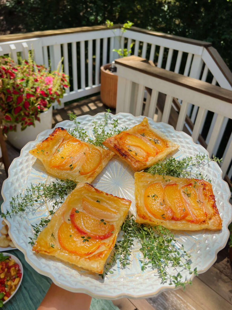 easy end of summer recipes peach puff pastry