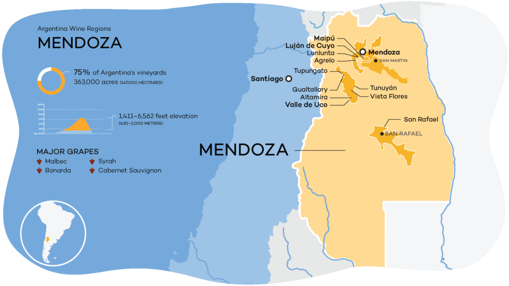 mendoza wine map